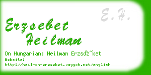 erzsebet heilman business card